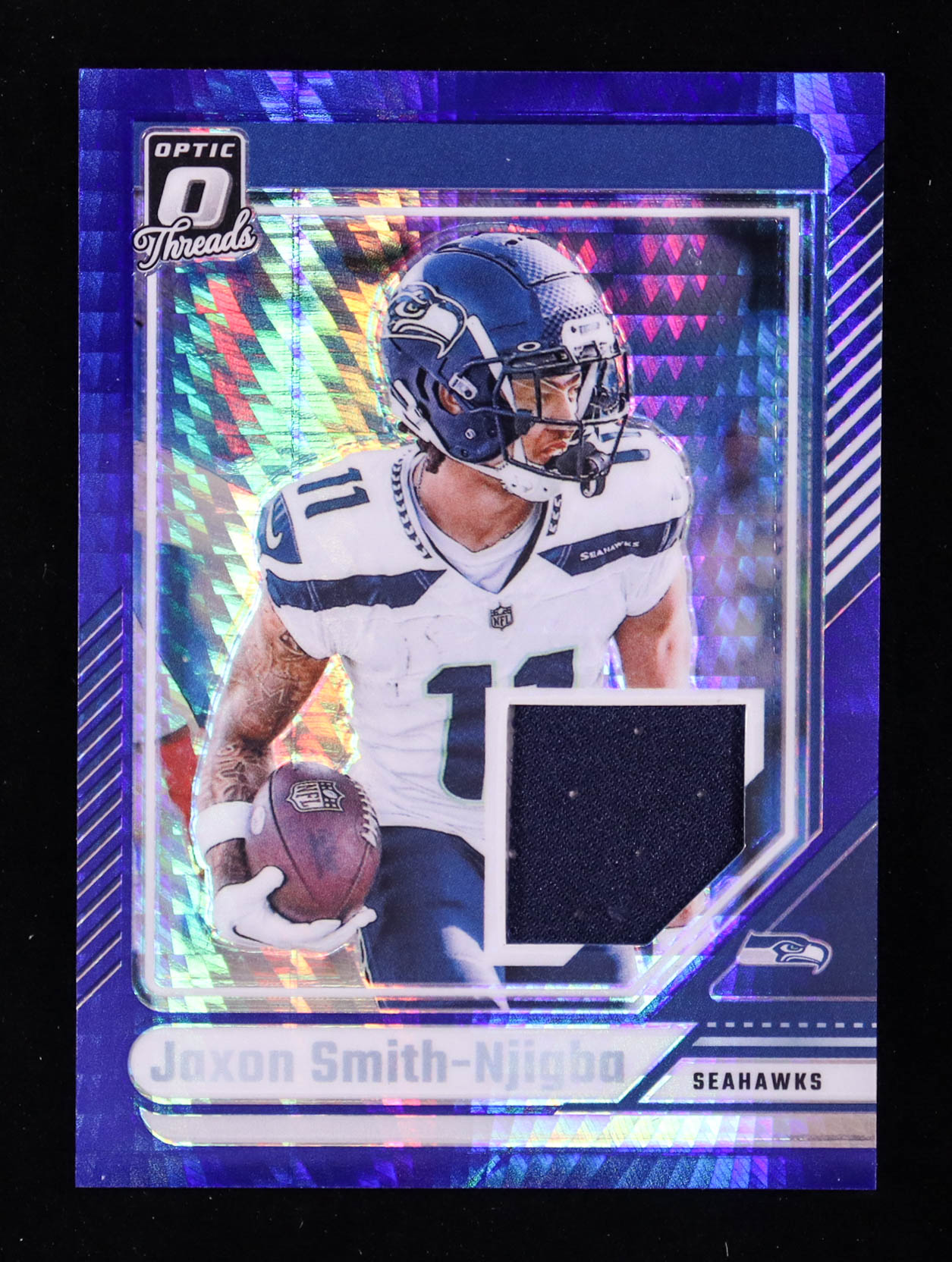 Jaxon Smith-Njigba 2024 Donruss Optic Donruss Threads Blue Hyper #10 at PristineAuction.com Jaxon Smith-Njigba 2024 Donruss Optic Donruss Threads Blue Hyper #10 at PristineAuction.com