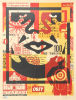 Shepard Fairey "Obey" Andre the Giant Signed 18x24 Lithograph on Cream Speckle Tone Paper at PristineAuction.com
