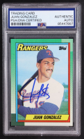 Juan Gonzalez Signed 1990 Topps #331 RC (PSA | Auto Grade PSA Authentic) at PristineAuction.com