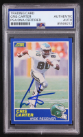 Cris Carter Signed 1989 Score #72 RC (PSA) at PristineAuction.com