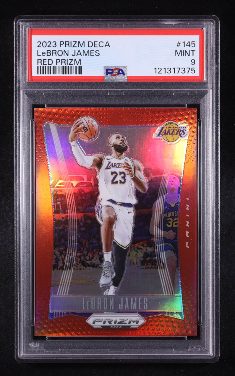 LeBron James 2023-24 Panini Prizm Deca Prizms Red #145 #170/199 (PSA 9) at PristineAuction.com LeBron James 2023-24 Panini Prizm Deca Prizms Red #145 #170/199 (PSA 9) at PristineAuction.com