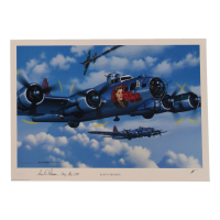 Carl D. Peterson Signed Stan Stokes "Ruby's Fortress" Lithograph Inscribed "Maj Gen USAF" (AIV) at PristineAuction.com