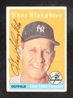 Enos Slaughter Signed 1958 Topps #142 (JSA) at PristineAuction.com