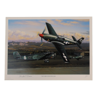 Michael T. Russo Signed Stan Stokes "The First Mustang Ace" Lithograph (AIV) at PristineAuction.com