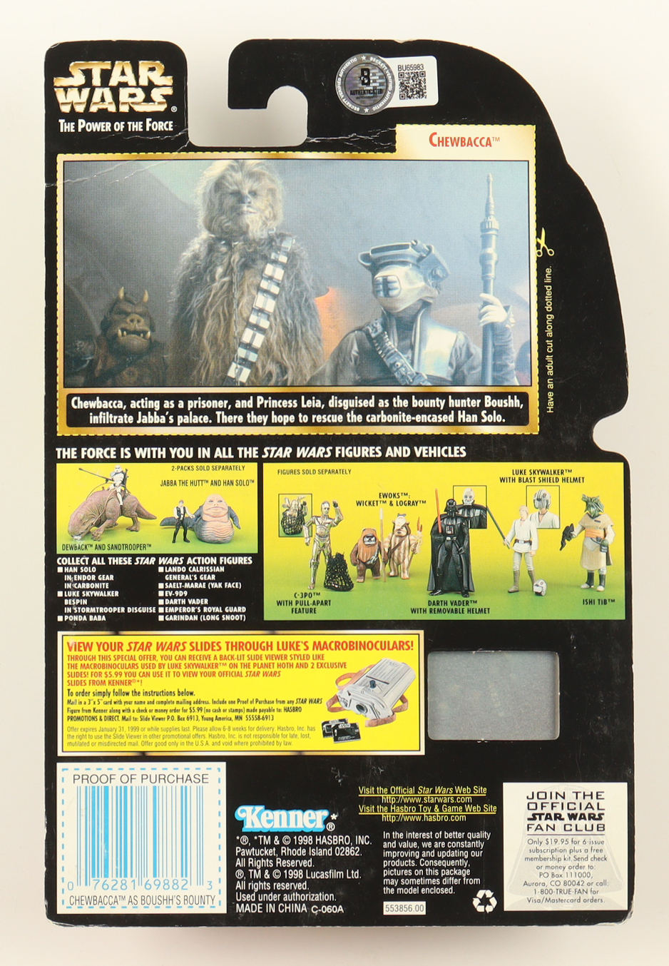 Peter Mayhew Signed "Star Wars: The Power of the Force" Chewbacca Action Figure Inscribed "Chewbacca" (Beckett) at PristineAuction.com Peter Mayhew Signed "Star Wars: The Power of the Force" Chewbacca Action Figure Inscribed "Chewbacca" (Beckett) at PristineAuction.com