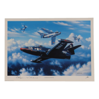 Royce Williams Signed Stan Stokes "Good Hunting" Lithograph (AIV) at PristineAuction.com