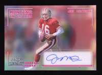 Joe Montana 2024 Leaf Joe Montana Legacy Collection Montana In Action Autographs Pink Prismatic #IAJM5 #7/7 at PristineAuction.com