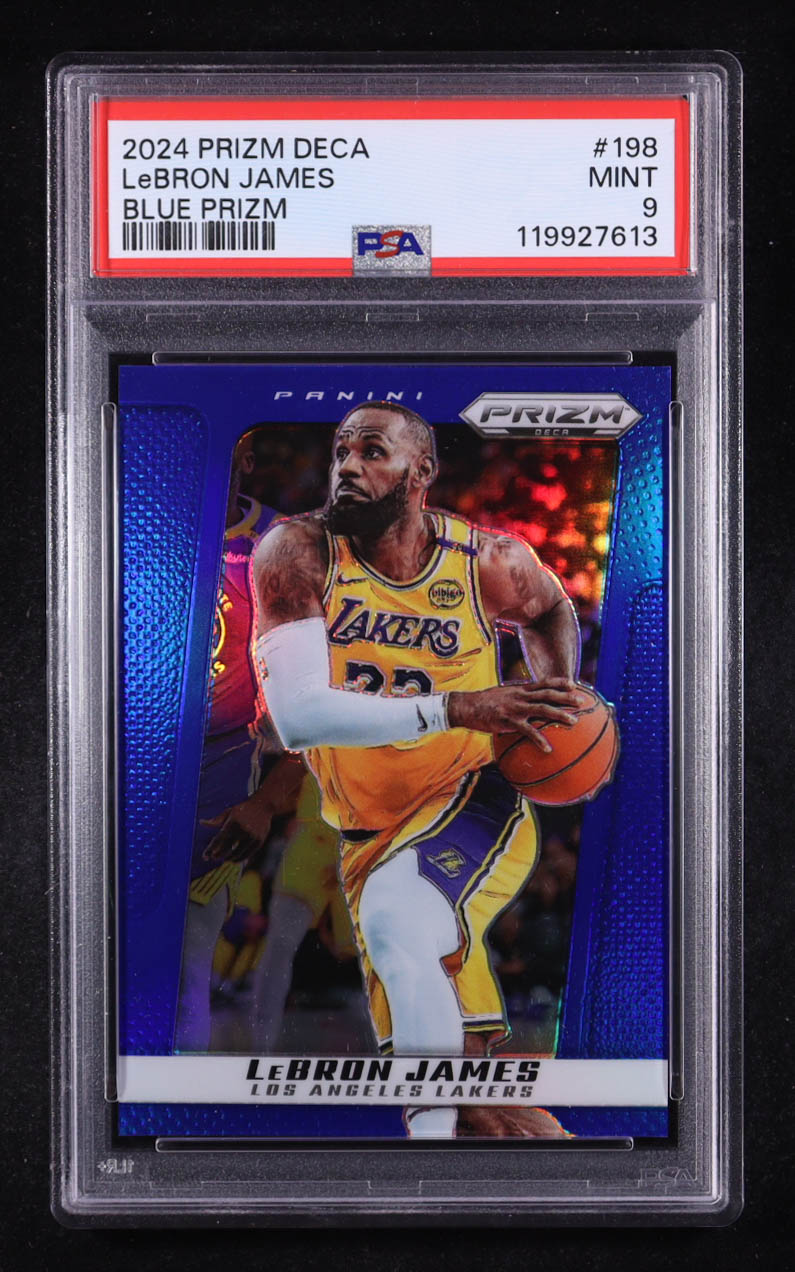 LeBron James 2024-25 Prizm Deca Prizms Blue #198 #013/149 (PSA 9) at PristineAuction.com LeBron James 2024-25 Prizm Deca Prizms Blue #198 #013/149 (PSA 9) at PristineAuction.com