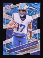 Puka Nacua 2024 Panini Spectra Neon Blue Die Cut #64 #12/50 at PristineAuction.com