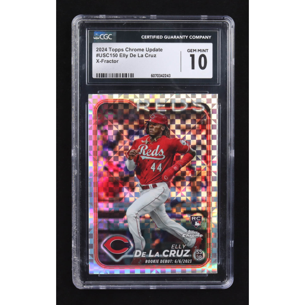 Elly De La Cruz 2024 Topps Chrome Update X-Fractor #USC-150 RC (CGC 10) at PristineAuction.com
