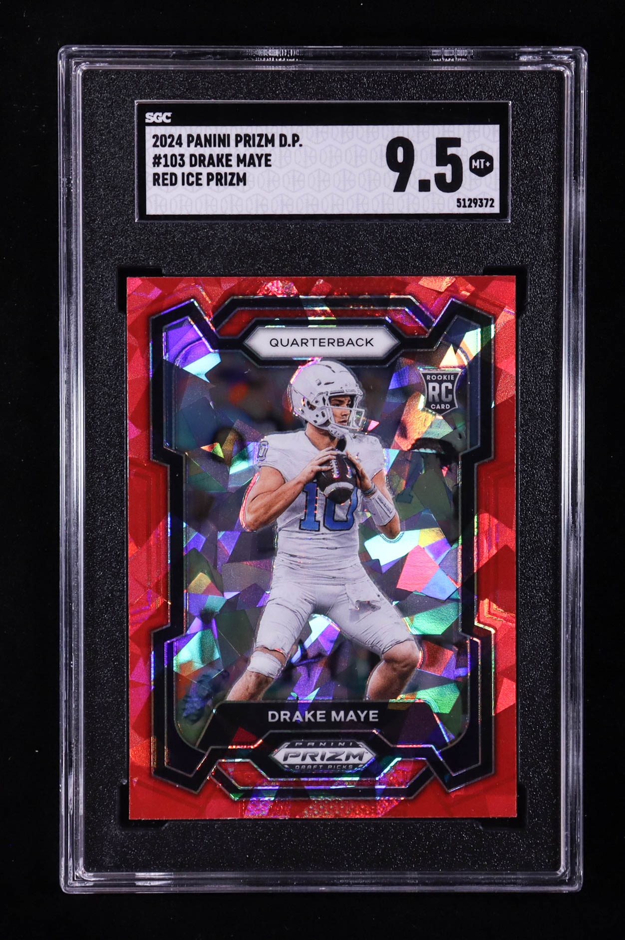 Drake Maye 2024 Panini Prizm Draft Picks Prizms Red Ice #103 RC (SGC 9.5) at PristineAuction.com Drake Maye 2024 Panini Prizm Draft Picks Prizms Red Ice #103 RC (SGC 9.5) at PristineAuction.com