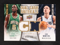 Dirk Nowitzki / Kevin Garnett 2009-10 Upper Deck Game Materials Dual Gold #DGGN #58/150 at PristineAuction.com
