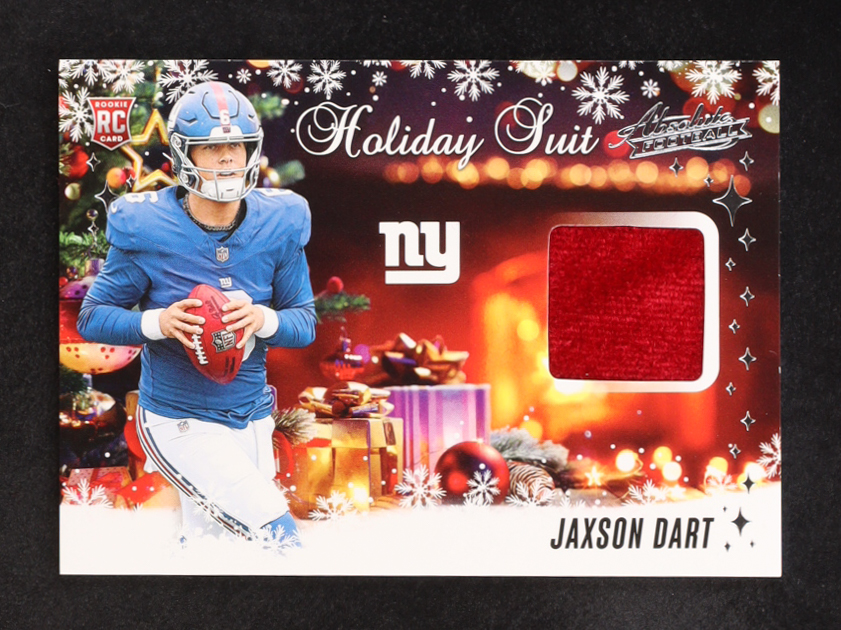 Jaxson Dart 2025 Absolute Holiday Suit #16 RC at PristineAuction.com Jaxson Dart 2025 Absolute Holiday Suit #16 RC at PristineAuction.com