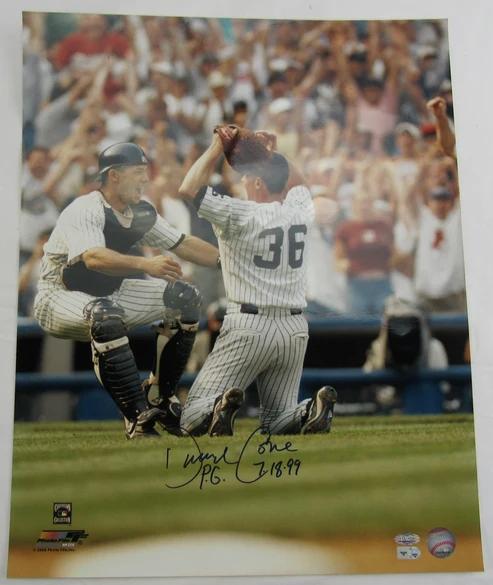 David Cone Signed Yankees 16x20 Photo Inscribed "PG 7-18-99" (MLB) at PristineAuction.com David Cone Signed Yankees 16x20 Photo Inscribed "PG 7-18-99" (MLB) at PristineAuction.com