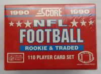 1990 Score Rookie & Traded Football Card Box with (110) Cards at PristineAuction.com