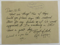 Muhammad Ali Signed 6.5x8.5 Cut Inscribed "Thank You 12-24-89" (JSA) at PristineAuction.com