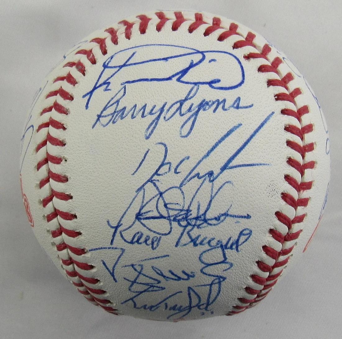 1986 World Series Champion Mets Baseball Team-Signed By (27) with Keith Hernandez, Darryl Strawberry, Ray Knight (JSA) at PristineAuction.com 1986 World Series Champion Mets Baseball Team-Signed By (27) with Keith Hernandez, Darryl Strawberry, Ray Knight (JSA) at PristineAuction.com