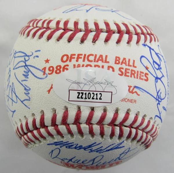 1986 World Series Champion Mets Baseball Team-Signed By (27) with Keith Hernandez, Darryl Strawberry, Ray Knight (JSA) at PristineAuction.com 1986 World Series Champion Mets Baseball Team-Signed By (27) with Keith Hernandez, Darryl Strawberry, Ray Knight (JSA) at PristineAuction.com