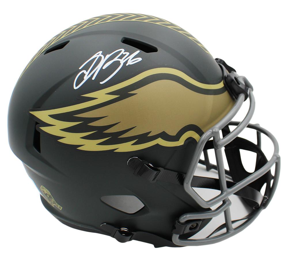 Saquon Barkley Signed Eagles Full-Size Salute to Service Alternate Speed Helmet (Beckett) at PristineAuction.com Saquon Barkley Signed Eagles Full-Size Salute to Service Alternate Speed Helmet (Beckett) at PristineAuction.com