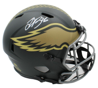 Saquon Barkley Signed Eagles Full-Size Salute to Service Alternate Speed Helmet (Beckett) at PristineAuction.com