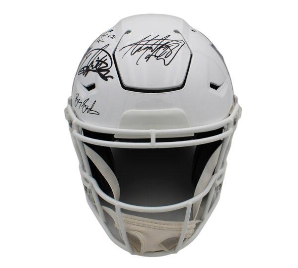 Barry Sanders, Saquon Barkley, Adrian Peterson | "NFL 2,000 Yard Rushers" Full-Size Authentic On-Field Speedflex Helmet Signed By (7) (PSA, Radtke & Schwartz) at PristineAuction.com Barry Sanders, Saquon Barkley, Adrian Peterson | "NFL 2,000 Yard Rushers" Full-Size Authentic On-Field Speedflex Helmet Signed By (7) (PSA, Radtke & Schwartz) at PristineAuction.com