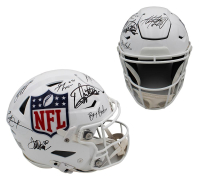 Barry Sanders, Saquon Barkley, Adrian Peterson | "NFL 2,000 Yard Rushers" Full-Size Authentic On-Field Speedflex Helmet Signed By (7) (PSA, Radtke & Schwartz) at PristineAuction.com