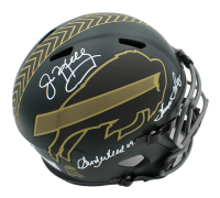 Jim Kelly, Andre Reed & Thurman Thomas Signed Bills Full-Size Salute to Service Alternate Speed Helmet (Beckett) at PristineAuction.com