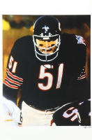"Dick Butkus" Bears LE 12x18 Lithograph by Joshua Barton #/500 (PA) at PristineAuction.com