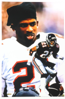 "Deion Sanders" Falcons LE 12x18 Lithograph by Joshua Barton #/500 (PA) at PristineAuction.com
