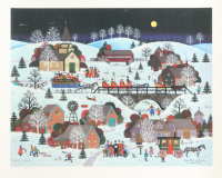 Jane Wooster Scott Signed "Jingle Bells and Carolers" LE Lithograph at PristineAuction.com