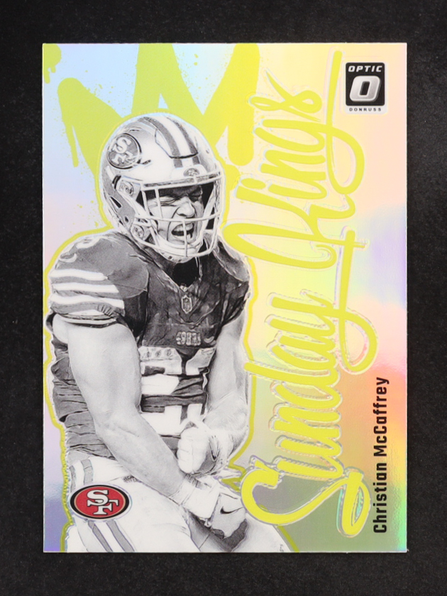 Christian McCaffrey 2024 Donruss Optic Sunday Kings #27 at PristineAuction.com Christian McCaffrey 2024 Donruss Optic Sunday Kings #27 at PristineAuction.com