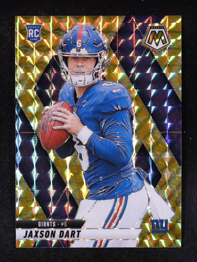 Jaxson Dart 2025 Panini Mosaic Mosaic Reactive Yellow #362 RC at PristineAuction.com Jaxson Dart 2025 Panini Mosaic Mosaic Reactive Yellow #362 RC at PristineAuction.com