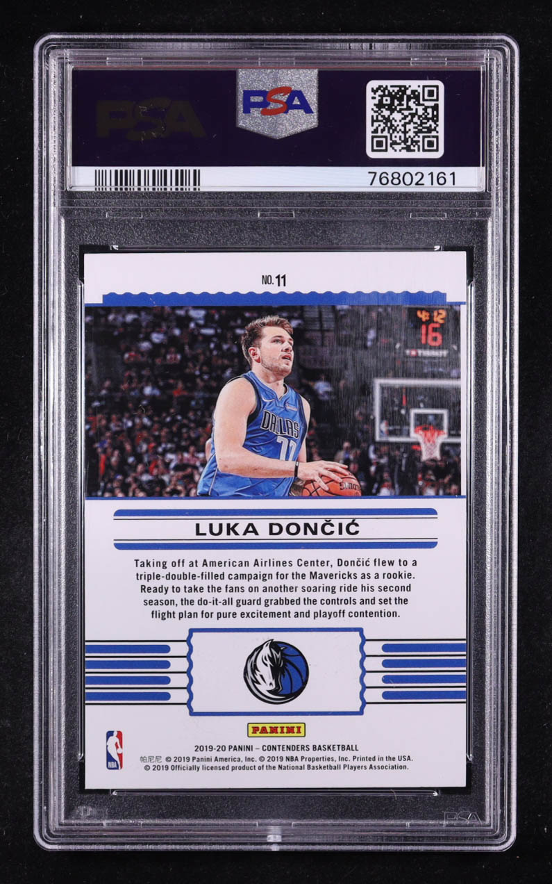 Luka Doncic 2019-20 Panini Contenders Front Row Seat #11 (PSA 10) at PristineAuction.com Luka Doncic 2019-20 Panini Contenders Front Row Seat #11 (PSA 10) at PristineAuction.com
