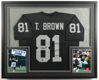 Tim Brown Signed Custom Framed Jersey (Beckett) at PristineAuction.com