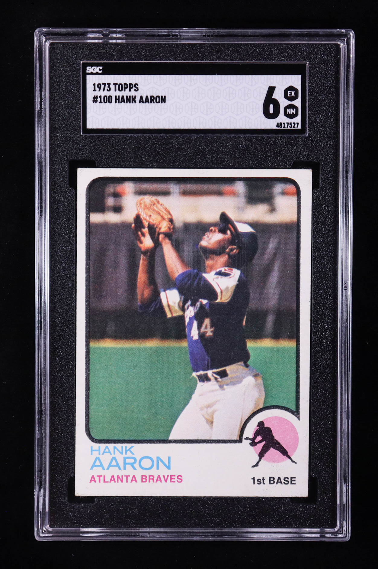 Hank Aaron 1973 Topps #100 (SGC 6) at PristineAuction.com Hank Aaron 1973 Topps #100 (SGC 6) at PristineAuction.com