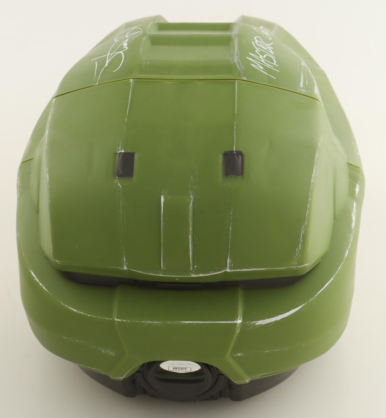 Steve Downes Signed "Halo" Master Chief Full-Size Spartan Helmet Inscribed "Master Chief 117" (JSA) at PristineAuction.com Steve Downes Signed "Halo" Master Chief Full-Size Spartan Helmet Inscribed "Master Chief 117" (JSA) at PristineAuction.com