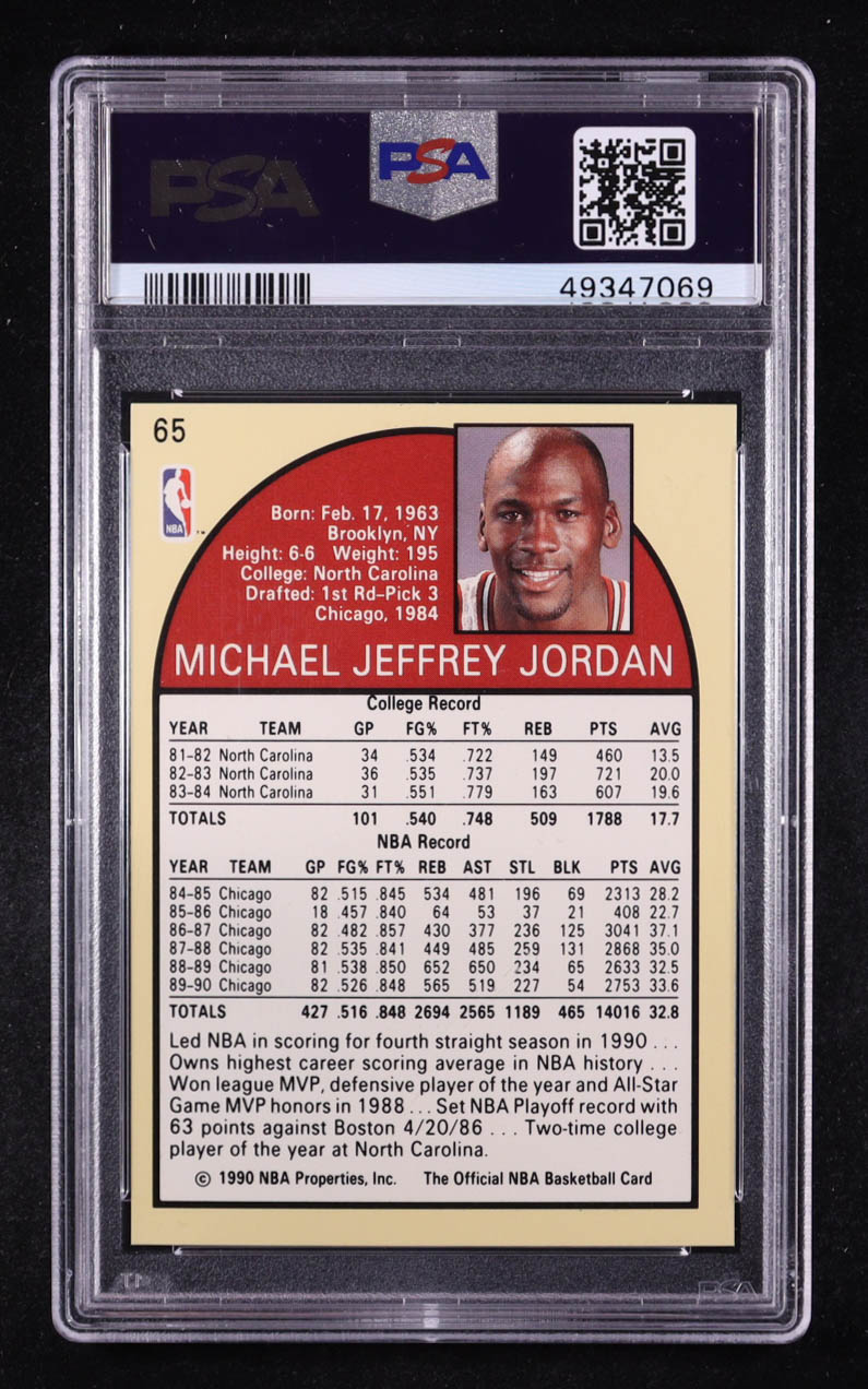 Michael Jordan 1990 Hoops #65 (PSA 8) at PristineAuction.com Michael Jordan 1990 Hoops #65 (PSA 8) at PristineAuction.com