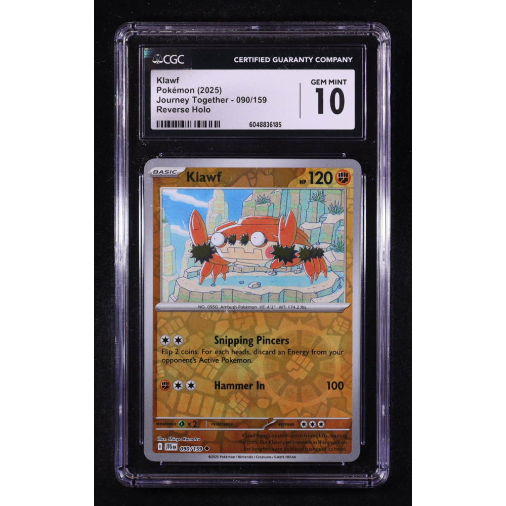 Klawf 2025 Pokemon TCG Scarlet & Violet Journey Together #090 REVERSE HOLO (CGC 10) at PristineAuction.com