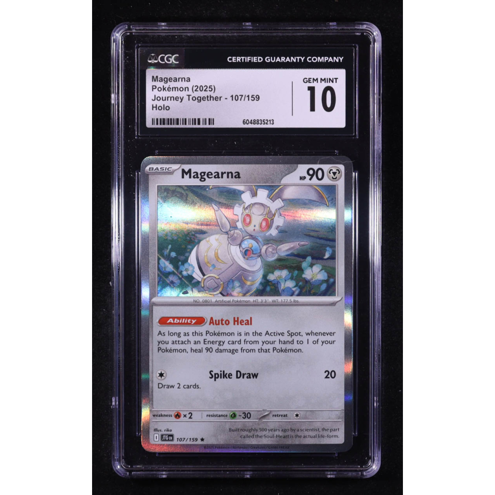 Magearna 2025 Pokemon TCG Scarlet & Violet Journey Together #107 HOLO (CGC 10) at PristineAuction.com