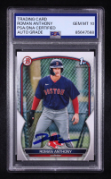 Roman Anthony Signed 2023 Bowman Prospects #BP71 RC (PSA | Auto 10) at PristineAuction.com