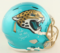 Fred Taylor Signed Jaguars Full-Size Authentic On-Field Flash Alternate Speed Helmet Inscribed "Pride of the Jaguars" (JSA) at PristineAuction.com