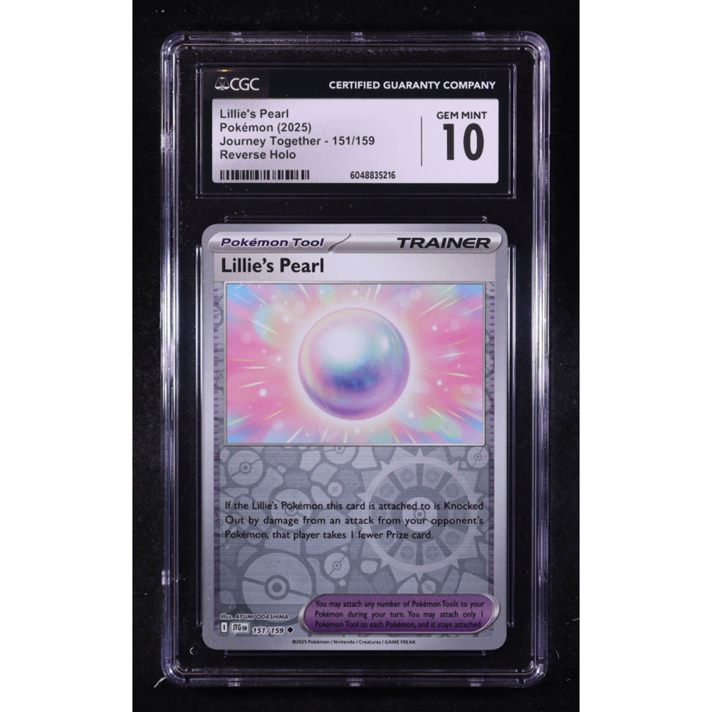 Lillie's Pearl 2025 Pokemon TCG Scarlet & Violet Journey Together #151 REVERSE HOLO (CGC 10) at PristineAuction.com