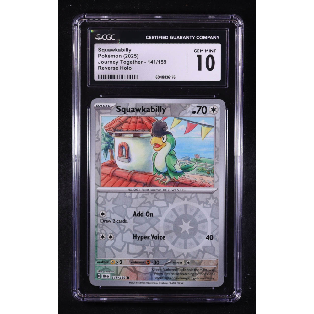 Squawkabilly 2025 Pokemon TCG Scarlet & Violet Journey Together #141 REVERSE HOLO (CGC 10) at PristineAuction.com