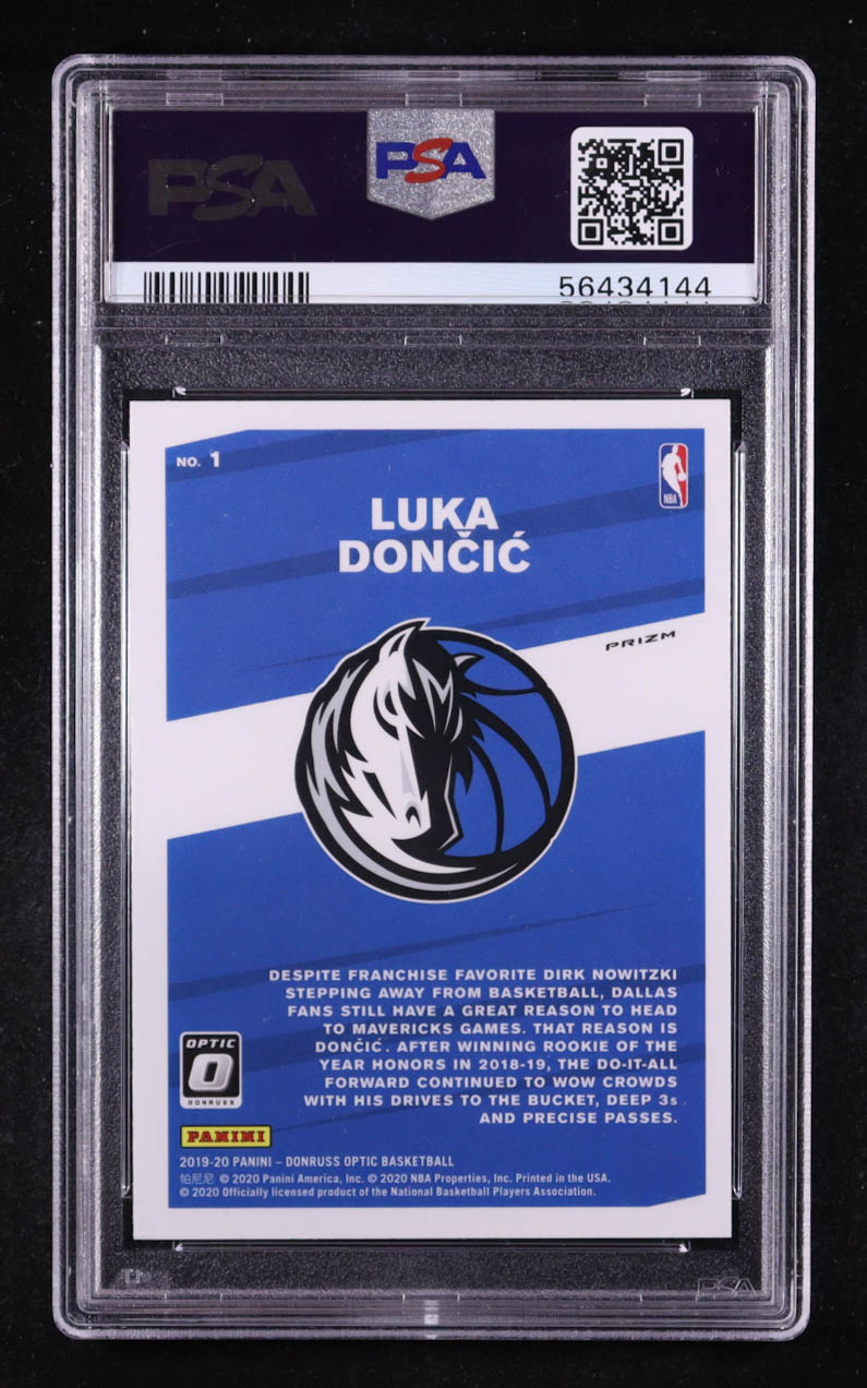 Luka Doncic 2019-20 Donruss Optic My House Purple #1 (PSA 9) at PristineAuction.com Luka Doncic 2019-20 Donruss Optic My House Purple #1 (PSA 9) at PristineAuction.com