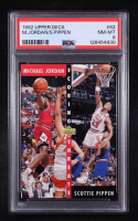 Michael Jordan / Scottie Pippen 1992-93 Upper Deck Scoring Threats #62 (PSA 8) at PristineAuction.com