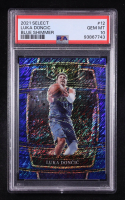 Luka Doncic 2021-22 Select Prizms Blue Shimmer #12 (PSA 10) at PristineAuction.com