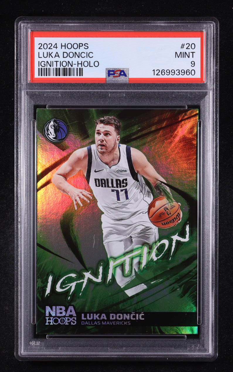 Luka Doncic 2024-25 Hoops Ignition Holo #20 (PSA 9) at PristineAuction.com Luka Doncic 2024-25 Hoops Ignition Holo #20 (PSA 9) at PristineAuction.com