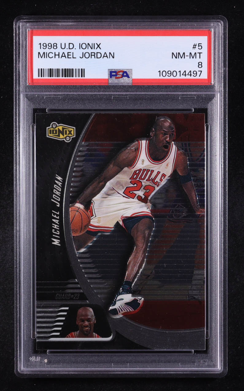 Michael Jordan 1998-99 UD Ionix #5 (PSA 8) at PristineAuction.com Michael Jordan 1998-99 UD Ionix #5 (PSA 8) at PristineAuction.com