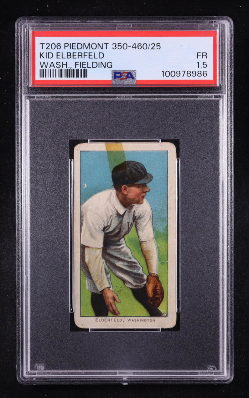 Kid Elberfeld 1909-11 T206 #160 Fielding (PSA 1.5) at PristineAuction.com Kid Elberfeld 1909-11 T206 #160 Fielding (PSA 1.5) at PristineAuction.com