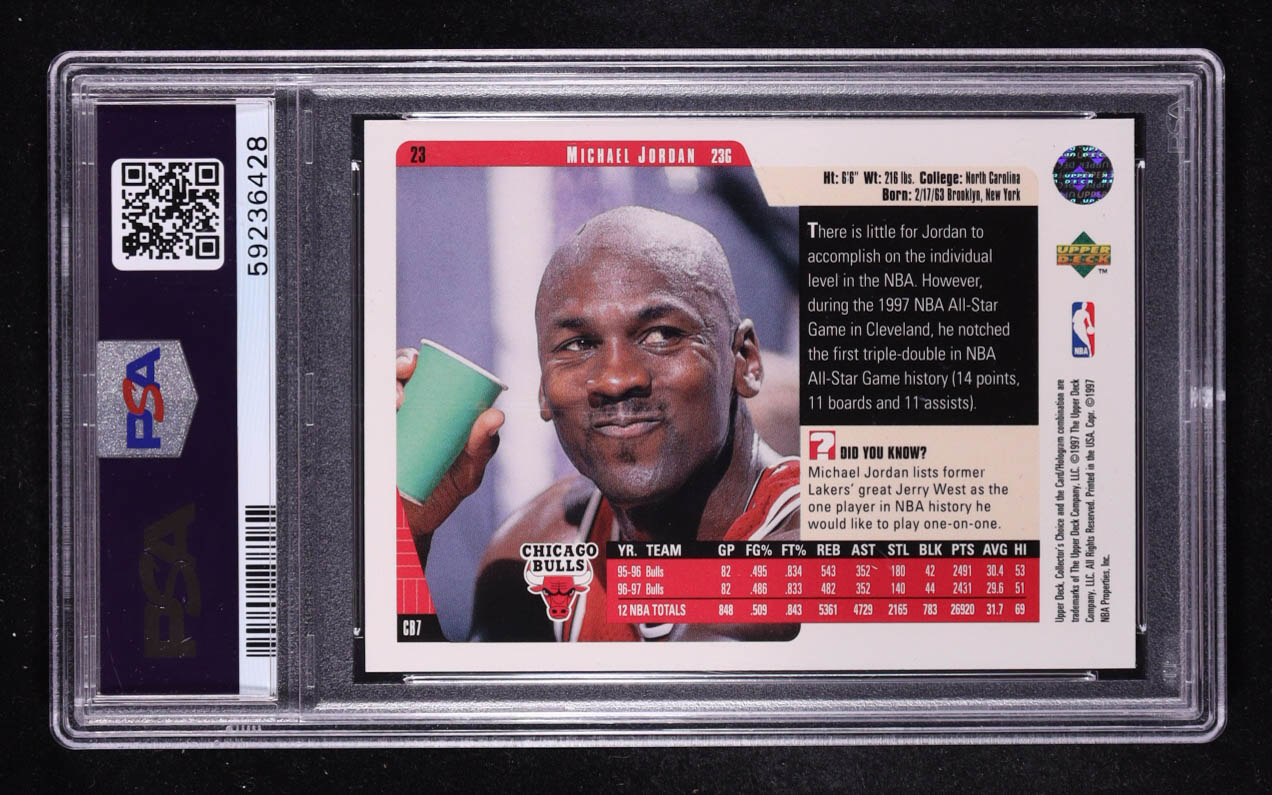 Michael Jordan 1997-98 Collector's Choice #23 (PSA 9) at PristineAuction.com Michael Jordan 1997-98 Collector's Choice #23 (PSA 9) at PristineAuction.com